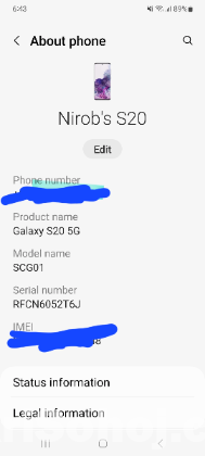 Samsung galaxy S20 5g